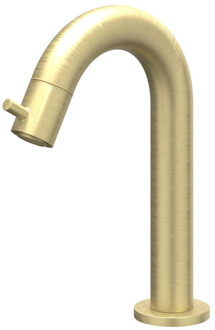 Bond Fonteinkraan - gebogen - opbouw - laag - Geborsteld mat goud PVD 6401054 Goud geborsteld