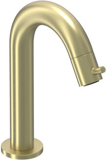 Bond Fonteinkraan - gebogen - opbouw - laag - Geborsteld mat goud PVD 6401054 Goud geborsteld