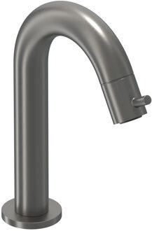 Bond Fonteinkraan - gebogen - opbouw - laag - Geborsteld metal black PVD 6401056 Metal black geborsteld (antraciet)