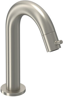 Bond Fonteinkraan - gebogen - opbouw - laag - Geborsteld nickel PVD 6401053 Nickel geborsteld (RVS)