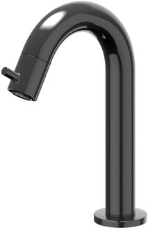 Bond Fonteinkraan - gebogen - opbouw - laag - Zwart chroom PVD 6401057 Zwart Chroom glans