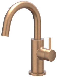 Bond Fonteinkraan - opbouw - middelhoog - draaibare uitloop - Geborsteld mat koper PVD 6401155 Koper geborsteld