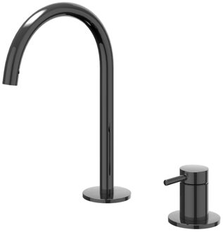 Bond Wastafelmengkraan - 2-gats - bladmontage - uitloop - coldstart - Zwart chroom PVD 6100307 Zwart Chroom glans