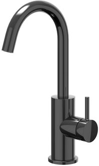 Bond Wastafelmengkraan - opbouw - draaibare uitloop - coldstart - Zwart chroom PVD 6100257 Zwart Chroom glans