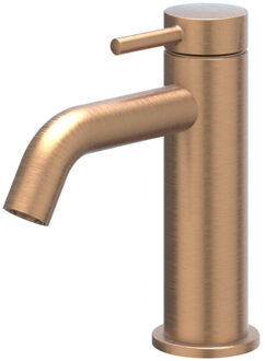 Bond Wastafelmengkraan - opbouw - laag - coldstart - Geborsteld mat koper PVD 6100105 Koper geborsteld