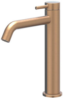 Bond Wastafelmengkraan - opbouw - middelhoog - coldstart - Geborsteld mat koper PVD 6100155 Koper geborsteld