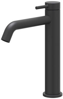 Bond Wastafelmengkraan - opbouw - middelhoog - coldstart - Mat zwart PED 6100152 Zwart mat