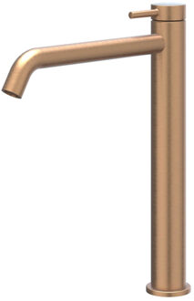 Bond Wastafelmengkraan - opbouw - verhoogd - coldstart - Geborsteld mat koper PVD 6100205 Koper geborsteld