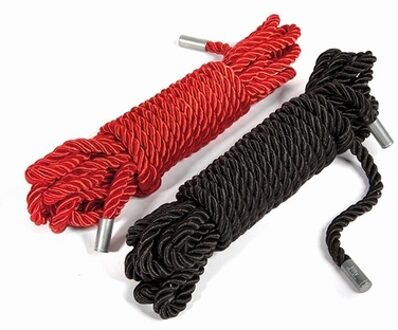 bondage rope twin pack - rood en zwart - 000