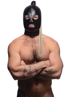 Bondagemasker met blonde paardenstaart - Bondagemasker met blonde paardenstaart