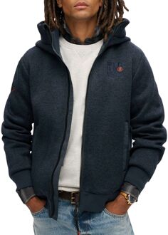 Bonded Knit Hooded Bomber Jas Heren - XL