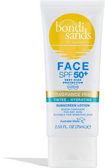 Bondi Sands SPF 50+ Geurvrije 3 Star Hydraterende Getinte Gezichtslotion 75 ml