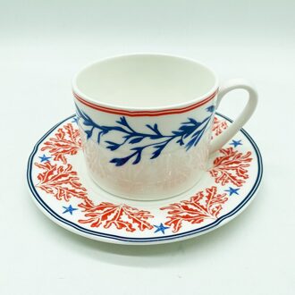 Bone Porseleinen Kopjes Koffie Vintage Keramische Kopjes Op-Geglazuurd Geavanceerde Thee Kopjes En Schoteltjes Sets Luxe 2