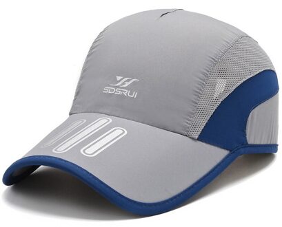 Bone Snapback Man Klimmen Mesh Running Snel Droog Ademend Sport Hoed Lichtgewicht Baseball Tennis Cap Hoed Voor Mannen grijs