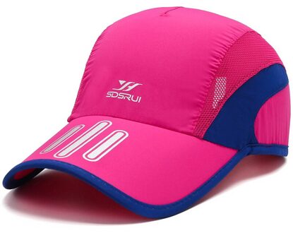 Bone Snapback Man Klimmen Mesh Running Snel Droog Ademend Sport Hoed Lichtgewicht Baseball Tennis Cap Hoed Voor Mannen rood