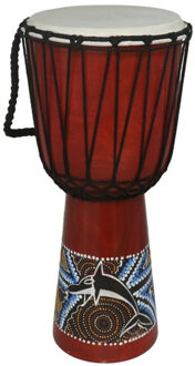 Bongo drums/trommel handgemaakt - hoogte 50 cm - met Afrikaanse print