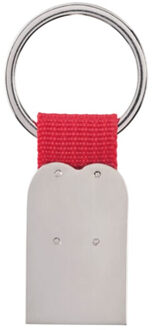 Bonheur hart metalen sleutelhanger Rood - One size