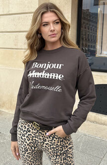 Bonjour Mademoiselle Sweater Choco Bruin