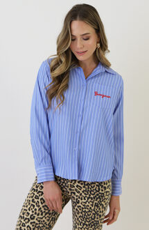 Bonjour Stripe Blouse Blauw