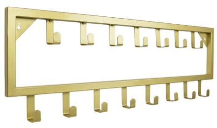 Bono Kapstok - Goud - Metaal - 15 haken - 80x26x4