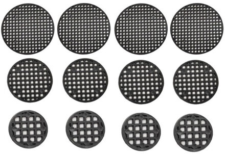 Bonsai Mesh Mat Met Pot Gat Van 50 Stuks. Tapijt Met Lagere Grid Te Voorkomen Bodem Verlies Ademend Joint (Zwart) 3 sizes of 4 stk