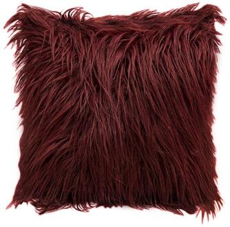 Bont Kussensloop Kussenhoes Decoratieve Lange Haar Kussen Pluche Case Cover Kussen Geval Kussensloop Vierkante 17.7*17.7 Inch 5