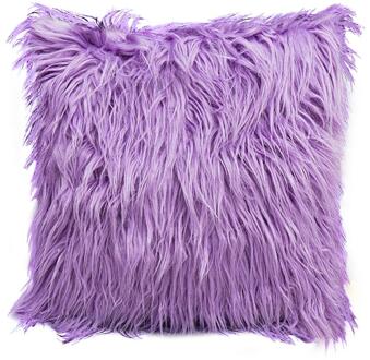 Bont Kussensloop Kussenhoes Decoratieve Lange Haar Kussen Pluche Case Cover Kussen Geval Kussensloop Vierkante 17.7*17.7 Inch