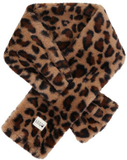 Bont shawl animal print voor meisjes in de kleur Ecru - One size