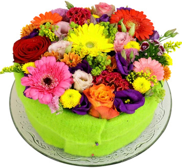 Bonte disco bloementaart