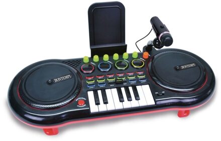 Bontempi Dj-mixer Met Microfoon En Keyboard 53,5 Cm Zwart
