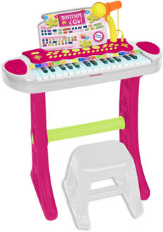 Bontempi Igirl Elektronisch Keyboard Met Kruk En Microfoon
