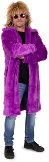 Bontjas Carnaval Heren Lang Paars Paars - Lila