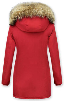 Bontjassen winterjas wooly lang - maat M Rood