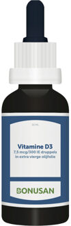 Bonusan Vitamine D3 7.5 mcg - D3 druppels - Voedingssupplement - 30 ml - Vitaminen