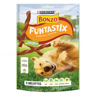 Bonzo Purina Bonzo Funtastix hondensnacks met bacon- en kaassmaak (175 gr) 3 verpakkingen