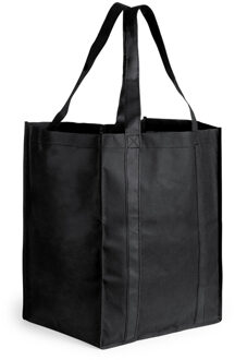 Boodschappen tassen/shoppers zwart 38 cm
