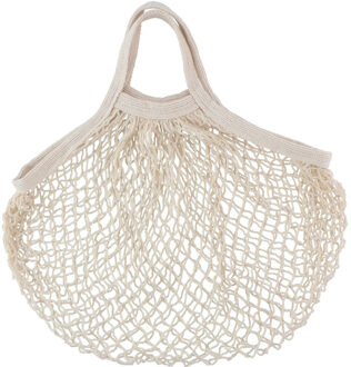 Boodschappentas - gehaakt - katoen - herbruikbaar - 39 cm Creme