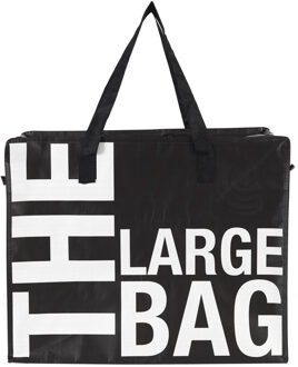 Boodschappentas / opbergtas XXL - 90 liter - shopper - mega/ jumbo tas - zwart - 55 x 55 x 30 cm