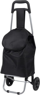 Boodschappentrolley Shopping - zwart - 35 x 28 x 87 cm - 50 liter