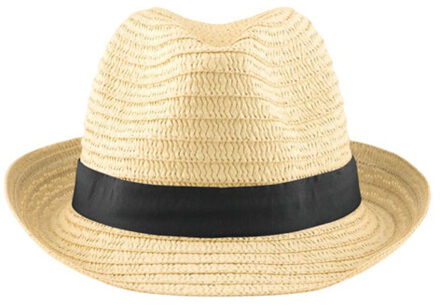 Boogie paperstraw hoed Zwart - One size