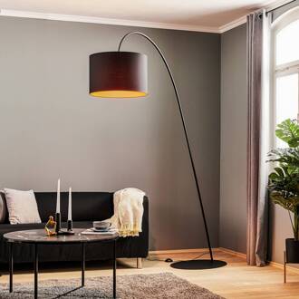 Booglamp Alice met zwart-gouden kap zwart, goud