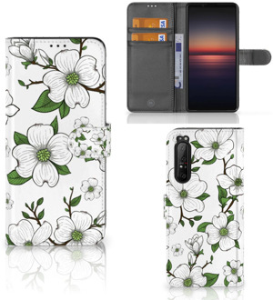 Book Case Sony Xperia 1 II Hoesje Dogwood Flowers