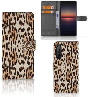 Book Cover Sony Xperia 1 II Smartphone Hoesje Leopard