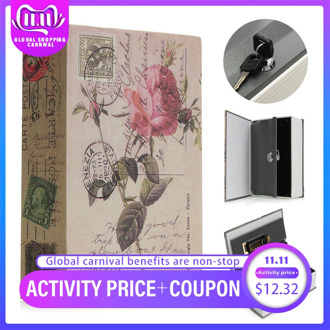 Book Safes Fun Simulation Key Lock Book box Metal Steel Cash Secure Secret Hidden Piggy Bank Storage Box (Size 18*11.5*5.5cm)