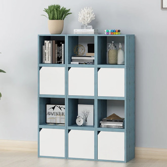 Bookcase simple modern free combination single bookcase storage wood cabinet with door small cabinet shelf landing