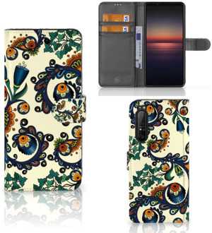 Bookcase Sony Xperia 1 II Hoesje Barok Flower