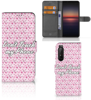 Bookcase Sony Xperia 1 II Hoesje Flowers Pink DTMP