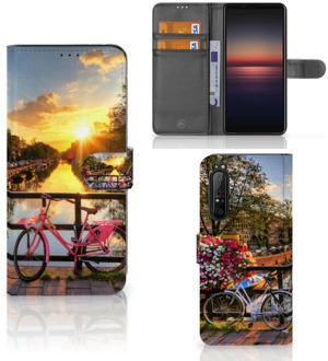 Bookcase Sony Xperia 1 II Telefoon Hoesje Amsterdamse Grachten