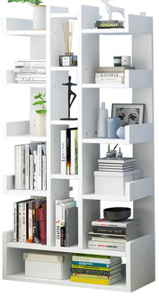 Bookshelf shelf floor living room Nordic province space simple storage rack economy bookcase simple modern shelf