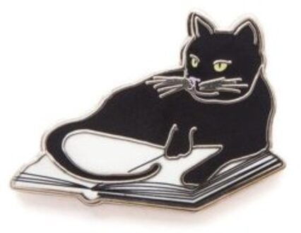 Bookstore Cats Enamel Pin - Out of Print